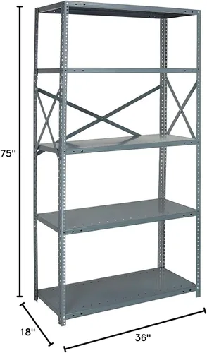 Vista 56 de Quantum QSBU-245BK Heavy Duty Shelving Unit with (7) Shelves and (24) QUS245 Black Bins for Garage Warehouse Storage Distribution 400 lb Load