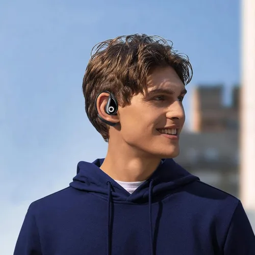 Vista 2 de Auriculares Inalámbricos de Oído Abierto Bluetooth, Auriculares de Conducción Aérea Libres de Dolor con Estuche de Carga de Pantalla Digital LED