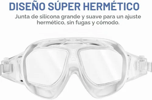 Vista 5 de OutdoorMaster Máscara de natación, gafas de natación de visión amplia