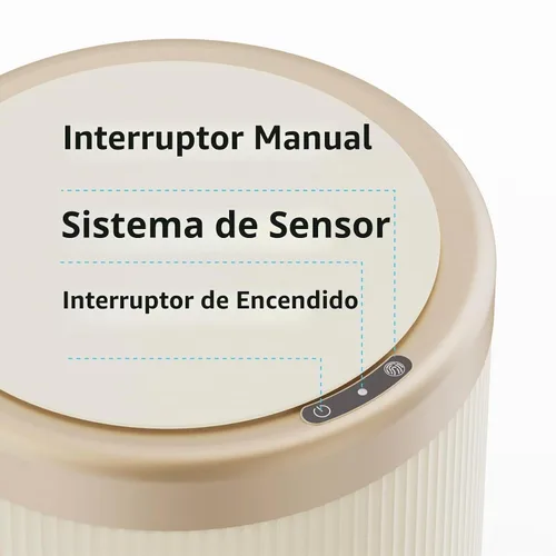 Vista 5 de URALFA Cubo de basura automático con sensor de movimiento para baño con tapa, cubo de basura sin contacto, cubo de basura inteligente a prueba