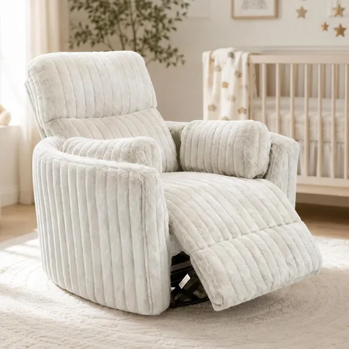 Vista 13 de Sillón reclinable eléctrico con 2 almohadas, color gris oscuro