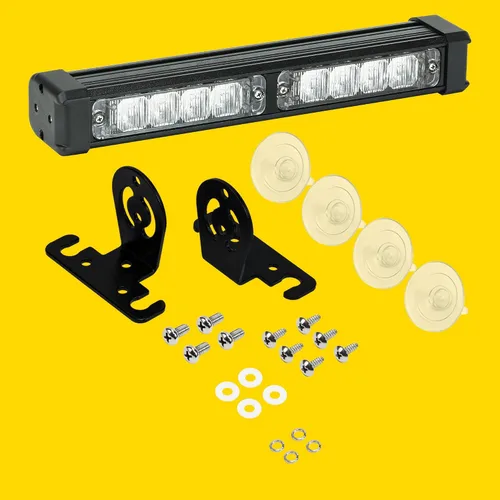 Vista 8 de LAMPHUS - Barra de luces estroboscópicas de ledes, de advertencia, emergencia, para cubierta, SolarBlast SBLS24 8W., azul (Amber / Blue)