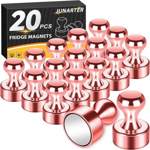Vista 12 de Paquete de 20 Chinchetas Magnéticas, Imanes Negros Fuertes para Refrigerador, Imanes para Pizarra Blanca, Imanes para Refrigerador Fuertes, Imanes