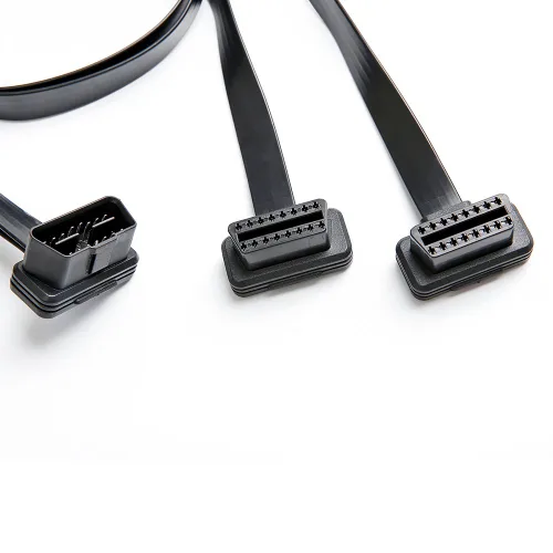 Vista 2 de bbfly-B4 OBD II OBD2 - Cable divisor, 1 adaptador de extensión macho y 2 adaptadores hembra (1 pie/30 cm)
