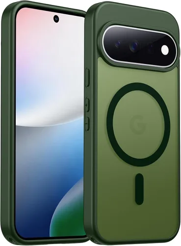 Vista 16 de SPIDERCASE Funda magnética para Google Pixel 9A, protección contra caídas de grado militar, delgada, translúcida, mate, a prueba de golpes