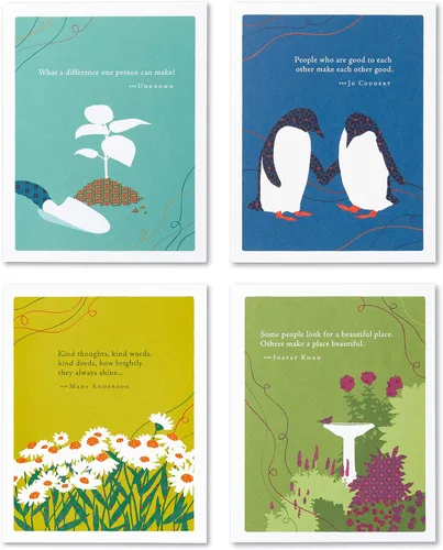 Vista 17 de Compendium Positively Green - Paquete de 4 tarjetas de aliento – Courage dear, heart (cuatro tarjetas en total, un diseño, con sobres)