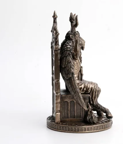 Vista 4 de Veronese Design Estatua de resina de Baphomet de 9 1/2 pulgadas, regalo oculto de bronce antiguo