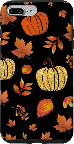 Vista 12 de Fall Leaves and Pumpkins Pattern Halloween Autumn Case for iPhone 17