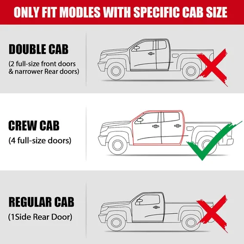 Vista 2 de Estribos de 6 pulgadas compatibles con Chevy Silverado/GMC Sierra 1500 2019-2026, Silverado/Sierra 2500HD 3500HD 2019-2026 Crew Cab