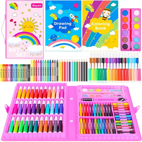 Vista 7 de iBayam Suministros de Arte, paquete de 149 piezas, kit de dibujo, juego de arte de pintura, kit de arte, caja de regalo, artes y manualidades