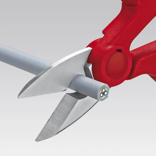 Vista 3 de KNIPEX Tools - Tijeras de electricista (9505155SBA) y alicates de punta larga con cortador, paquete multicomponente (2612200)