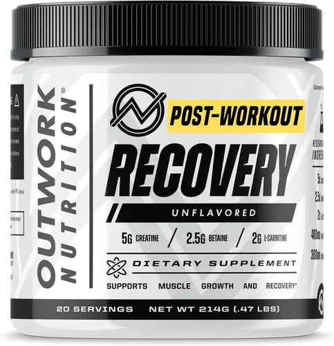 Vista 10 de Outwork Nutrition Polvo de recuperación después del entrenamiento, monohidrato de creatina, Ashwagandha KSM-66 y cereza ácida, acelera