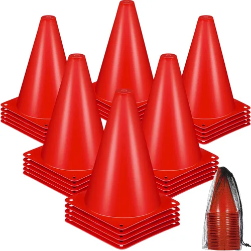 Vista 9 de Syhood - Paquete de 30 conos de tráfico de plástico de 7 pulgadas para entrenamiento deportivo, agilidad, mini conos para fútbol, patinaje, fútbol