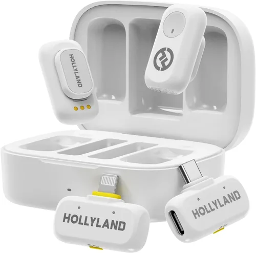 Vista 15 de Micrófono inalámbrico Hollyland Lark A1 Mini para iPhone y Android, 48kHz/24-bit, Cancelación Inteligente de Ruido de 3 Niveles, Micrófono para Negro