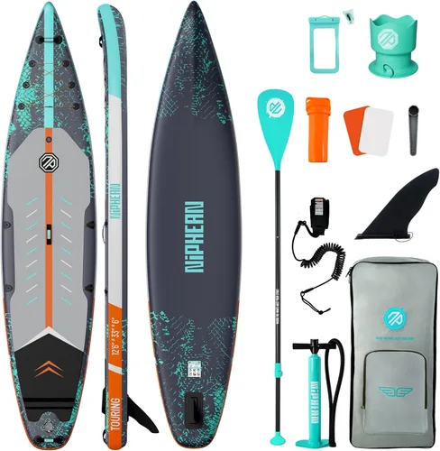 Vista 29 de Niphean Tabla inflable de la paleta con los accesorios 10'6''/12'6" estable Prisa profunda