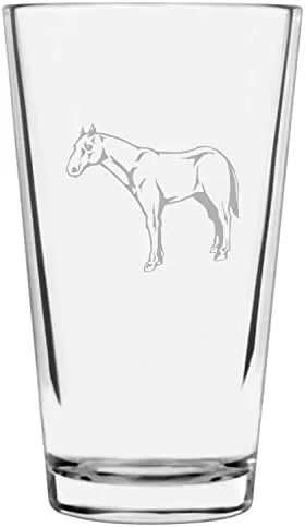 Vista 22 de Shetland Pony (cuerpo) - Vaso de pinta grabado con temática de caballo alternativo de 16 onzas