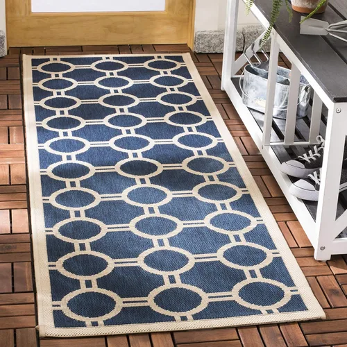 Vista 39 de SAFAVIEH Courtyard Collection CY6924 - Alfombra decorativa para interiores y exteriores, impermeable, fácil de limpiar, 2 pies 3 pulgadas x 6 pies 7