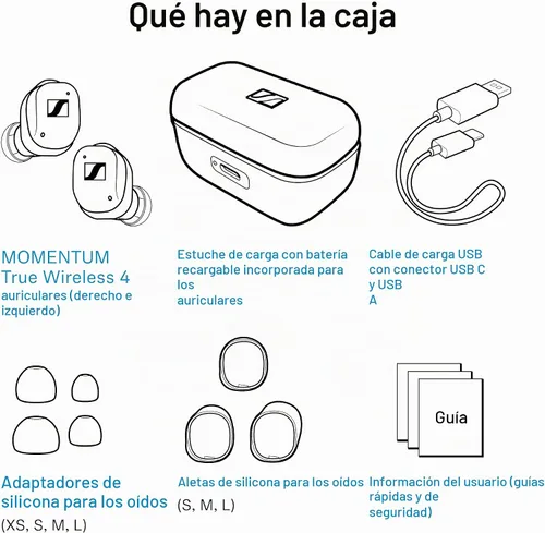 Vista 10 de Sennheiser MOMENTUM True Wireless 4 Negro Cobre
