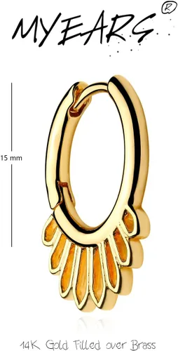 Vista 5 de MYEARS Women Huggie Earrings Gold Hoop 14K Gold Filled Small Simple Handmade Hypoallergenic Everyday Jewelry