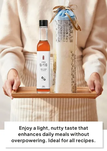 Vista 4 de Comida coreana Seowondang Perilla Oil, 100% semillas coreanas, botella