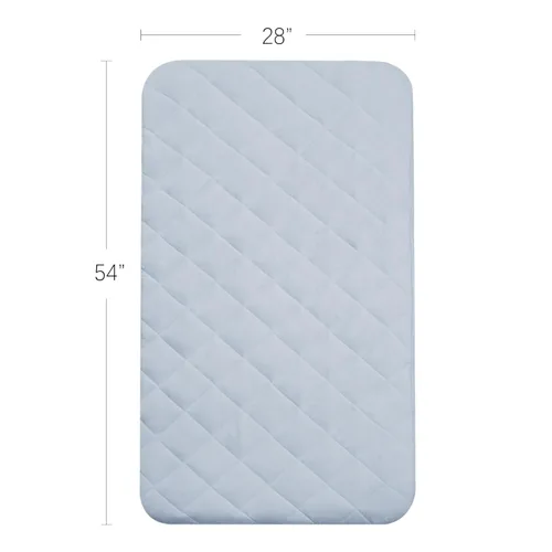Vista 2 de Sábana para Regalo My Cuna Cama portátil para niños pequeños, cuna de viaje (solo sábana, cama no incluida), funda acolchada suave, gris, 54x28