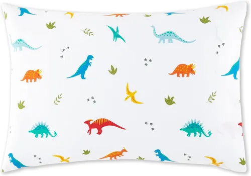 Vista 7 de Wildkin Funda de almohada 100% algodón para niños pequeños, hipoalergénica, suave y transpirable, dinosaurio tierra