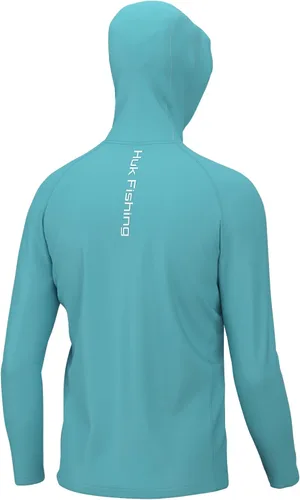 Vista 2 de HUK Pursuit - Sudadera con capucha de manga larga ventilada para hombre, camisa de pesca con capucha