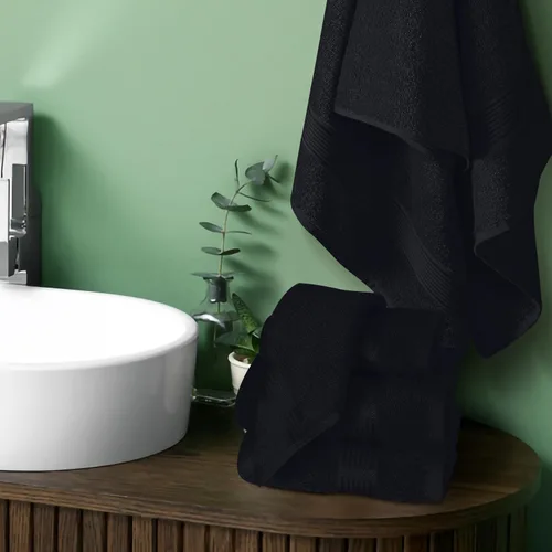 Vista 3 de Elvana Home Juego de 6 toallas de algodón ultra suave que contiene 2 toallas de baño de 28 x 55 pulgadas, 2 toallas de mano de 16 x 24 pulgadas y 2