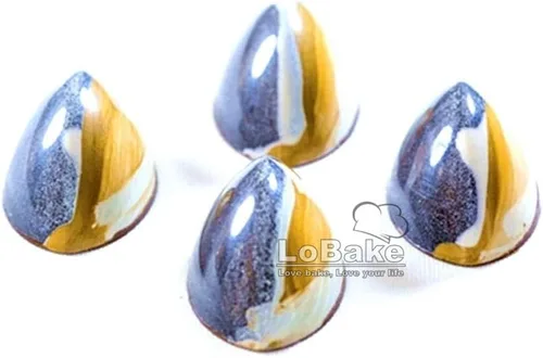Vista 3 de 21 cavidades pequeña colina concha mar sofá forma policarbonato PC chocolate molde cubo hielo molde hacer dulces moldes DIY hornear cosas