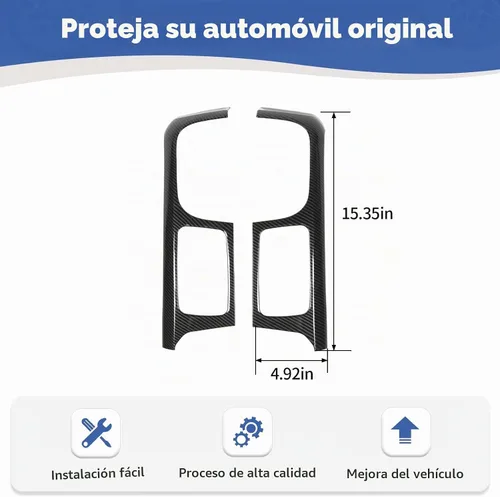 Vista 6 de RT-TCZ Para RAM Fibra de Carbono Consola Central Tablero Aire AC Ventilaciones Trim Cubierta para Dodge RAM 2012-2017 ABS Accesorios Interior 2 unids