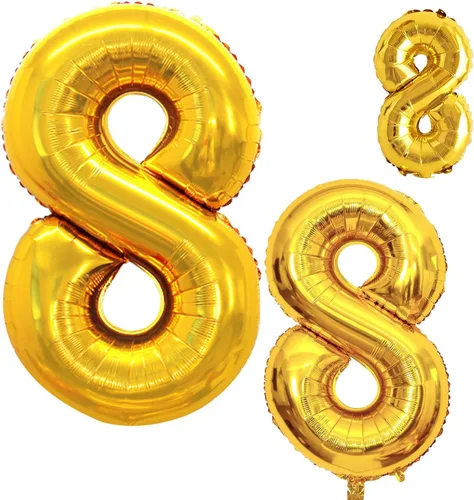 Vista 317 de Goer, conjunto de globos de papel aluminio para decoraciones de cumpleaños, globos de las letras de feliz cumpleaños y de números Oro
