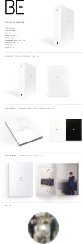 Vista 2 de BTS - Be (Deluxe Edition) [Pre-Order] CD+Photobook+Póster plegado+Otros con seguimiento, pegatinas decorativas adicionales, tarjetas fotográficas