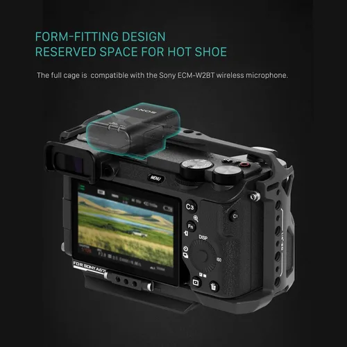 Vista 8 de Tilta Jaula completa para cámara a6700 Accesorios de montaje Diseño personalizado Listo para ARCA Compatible Abrazadera HDMI Negro