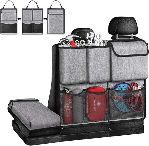 Vista 7 de Mandark Organizador de Maletero de Automóvil, Contenedor de Almacenamiento Desmontable para Colgar en el Respaldo del Asiento del Vehículo