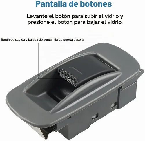 Vista 3 de Interruptor de ventana de puerta trasera compatible con Toyota Tacoma 2005