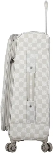 Vista 50 de Steve Madden Equipaje de diseñador, Chalet Gris Claro, Juego de maleta giratoria ligera expandible de 3 piezas - Juego de viaje
