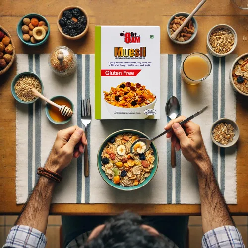Vista 7 de 8AM Muesli Frutas secas sin gluten y una mezcla de nueces y semillas tostadas con miel