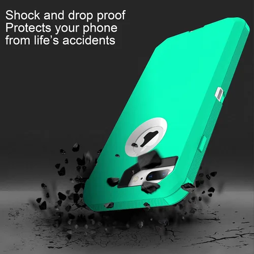 Vista 6 de Mgx Funda resistente para iPhone 8 Plus [protector de pantalla integrado] y funda de defensa de triple capa a prueba de golpes a prueba de caídas