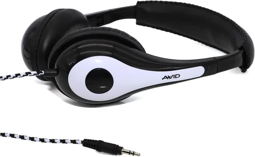 Vista 2 de Avid Productos AE-35 Auriculares personales blancos para el aula con enchufe de 0.138 in, sin micrófono (paquete de 12)