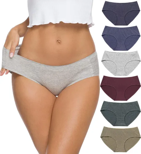 Vista 12 de Wealurre Bikini de algodón bragas transpirables para mujer, ropa interior cómoda sin costuras B2/W2/A2