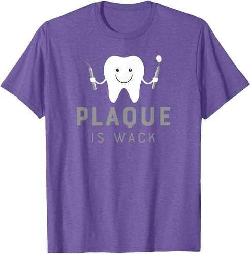 Vista 53 de Plaque is Wack Funny Dental Hygienist T-Shirt Asphalt Grey
