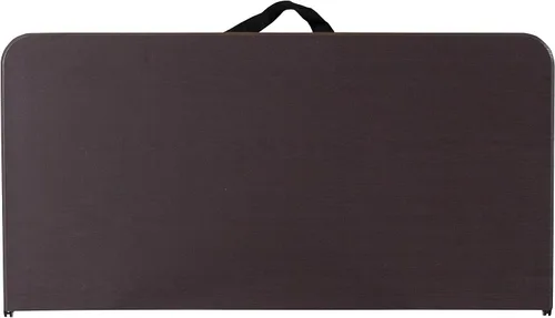 Vista 6 de Flash Furniture - Mesa plegable cuadrada de plástico de madera marrón granito de 2.83 pies con asa de transporte