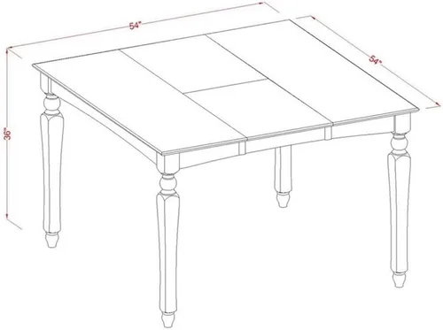 Vista 5 de East West Furniture CHEL5-BLK-LC - Juego de mesa de comedor de 5 piezas de altura de mostrador, incluye una mesa de cocina cuadrada con hojas