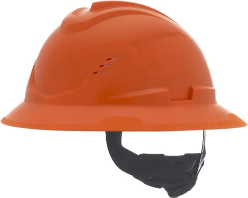 Vista 5 de MSA V-Gard C1 Casco de Ala Completa con Barrera Térmica de Enfriamiento ReflectIR y Suspensión Fas-Trac III - Utiliza Características de Negro