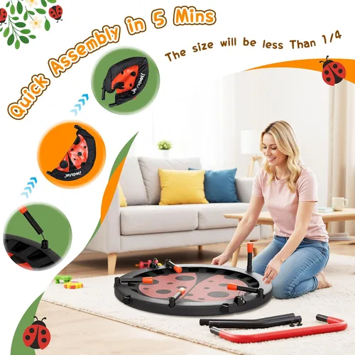 Vista 4 de Premium 3FT Foldable Toddler Trampoline for Kids Ages 3-6, 36 Inch ASTM Certified Mini Trampoline with Adjustable Handle, 100 lbs Capacity, Quiet