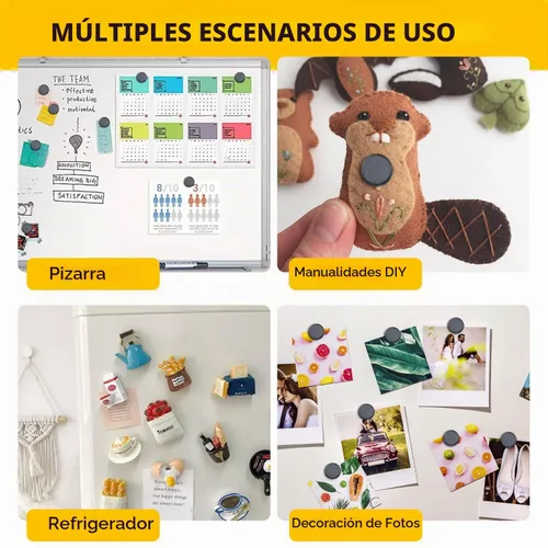 Vista 6 de DIYMAG Imanes adhesivos fuertes, 100 piezas de 0.47 x 0.12 pulgadas