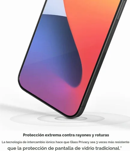 Vista 5 de ZAGG InvisibleShield - Protector de pantalla de privacidad de vidrio para iPhone 13 PRO MAX – 3X protección contra impactos y arañazos, vidrio