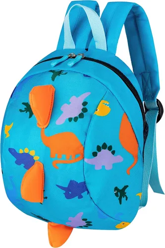Vista 3 de YUPING Mochila de dinosaurio para niños pequeños con correa de seguridad para niños y niñas