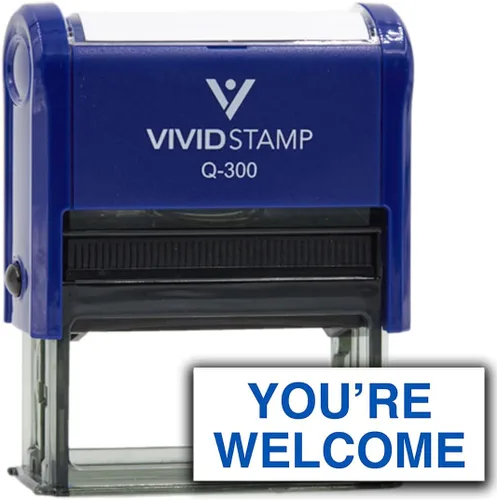Vista 8 de Vivid Stamp You're Welcome - Sello de goma autoentintado (tinta negra) - Q-300