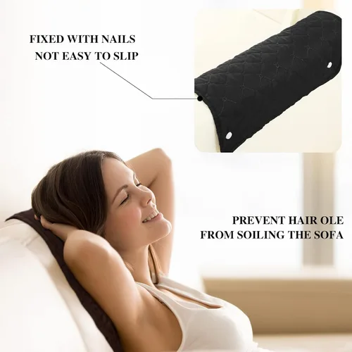 Vista 2 de Moukeren Protector de reposacabezas reclinable, 3 piezas, para silla reclinable, fundas de sofá, silla, protector de cabeza para muebles de sofá